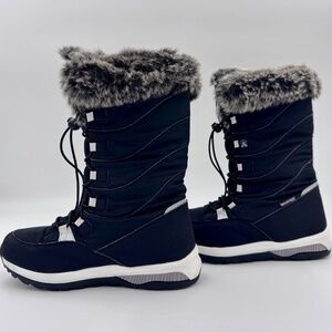 EUC Youth Size 4 Kamik Prairie Insulated Waterproof Faux Fur Lined Snow Boots